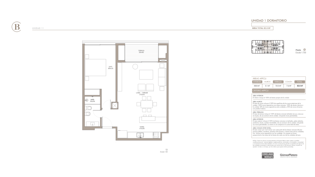 Carrasco Boating Torre 2 - Plano 1 dormitorio